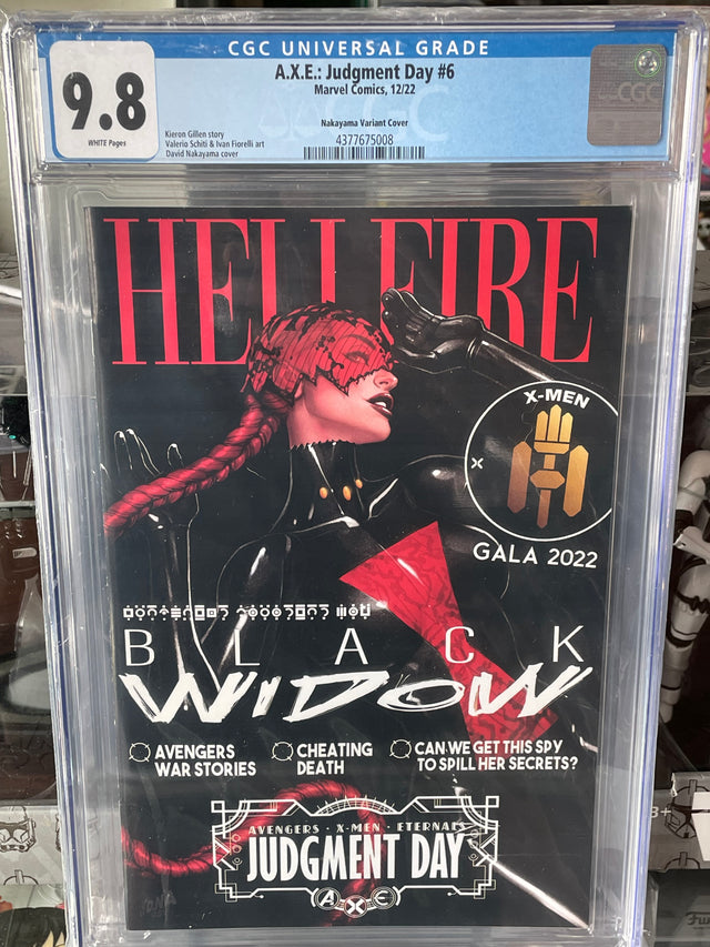 CGC Graded 9.8 - A.X.E.: Judgment Day #6 (Nakayama Variant) | Black Widow