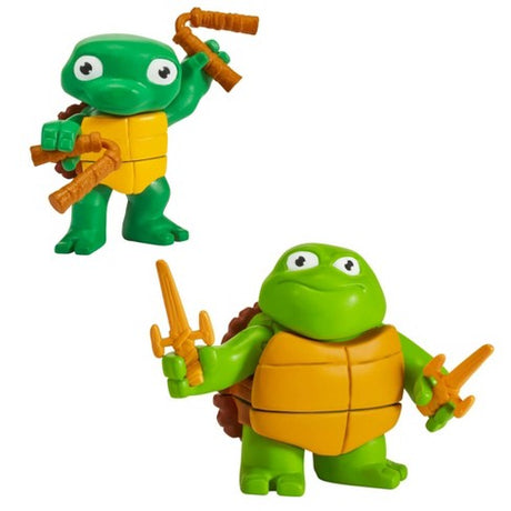 Raph and Mikey Turtle Tots 2 pack Teenage Teenage Mutant Ninja Turtles Mayhem action figure