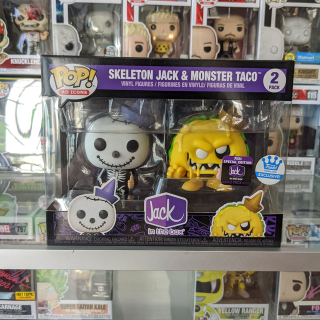 Skeleton Jack & Taco Monster 2-pack Pop!