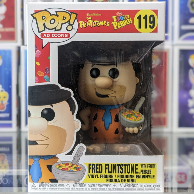 Fred Flintstone w/ Fruity Pebbles Pop! - PCA Designer Toys