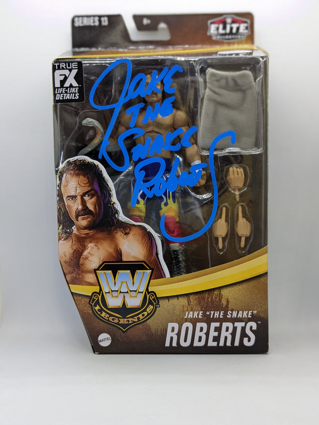 Jake the Snake Roberts WWE Legends Signed Figure JSA COA - PCA Designer Toys