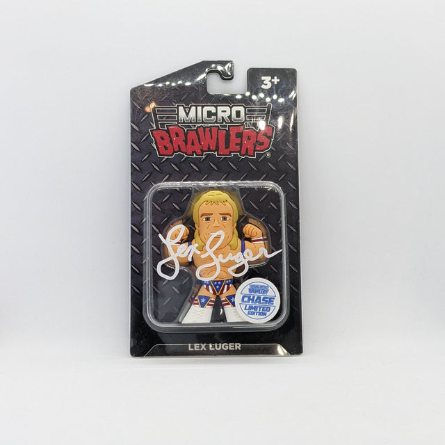 Lex Luger Signed Micro Brawler Chase JSA COA - PCA Designer Toys