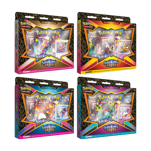 Pokemon Shining Fates Mad Pin Party Box - PCA Designer Toys