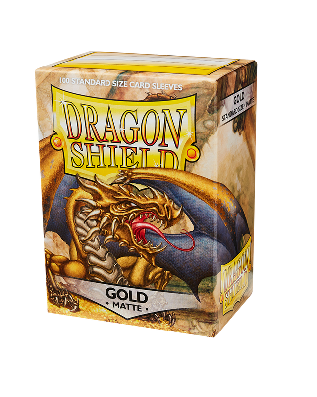 Dragon Shield Matte Sleeves (Gold) - Standard Size 100CT