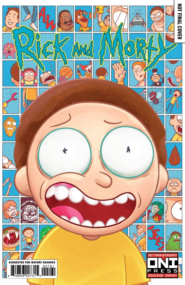 Rick and Morty #100 Cover F Stresing Variant (Morty)
