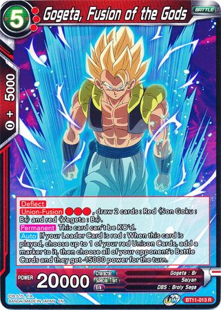 Gogeta, Fusion of the Gods (BT11-013) [Vermilion Bloodline] - PCA Designer Toys