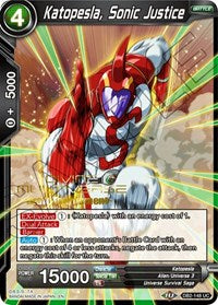 Katopesla, Sonic Justice (Divine Multiverse Draft Tournament) (DB2-148) [Tournament Promotion Cards] - PCA Designer Toys
