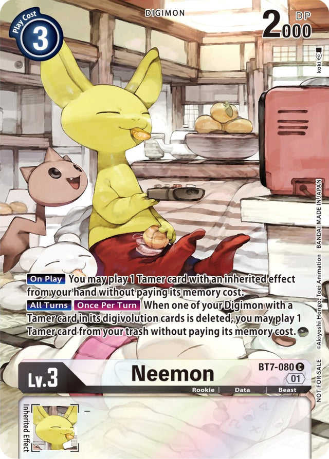 Neemon [BT7-080] (2nd Anniversary Frontier Card) [Next Adventure Promos] - PCA Designer Toys