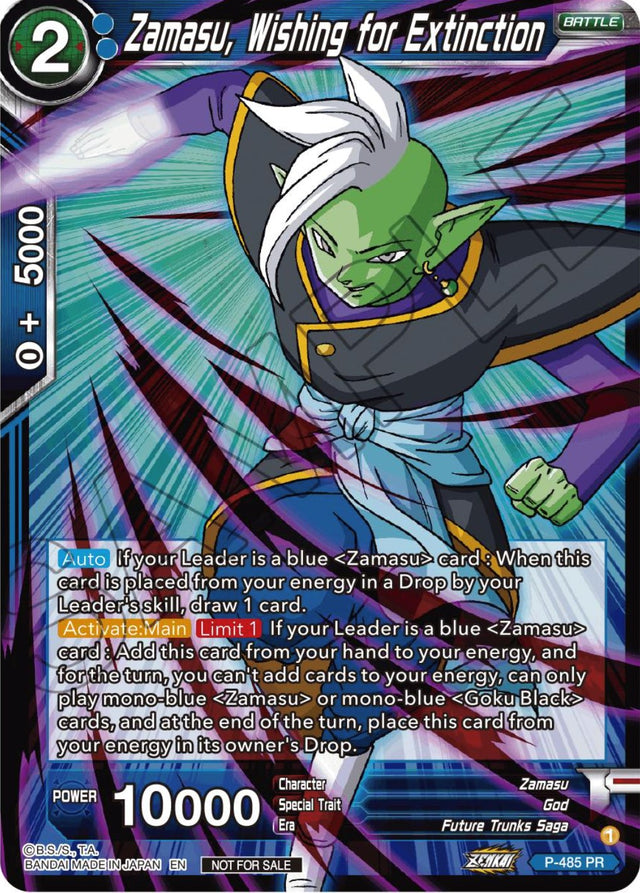 Zamasu, Wishing for Extinction (Zenkai Series Tournament Pack Vol.3) (P-485) [Tournament Promotion Cards] - PCA Designer Toys