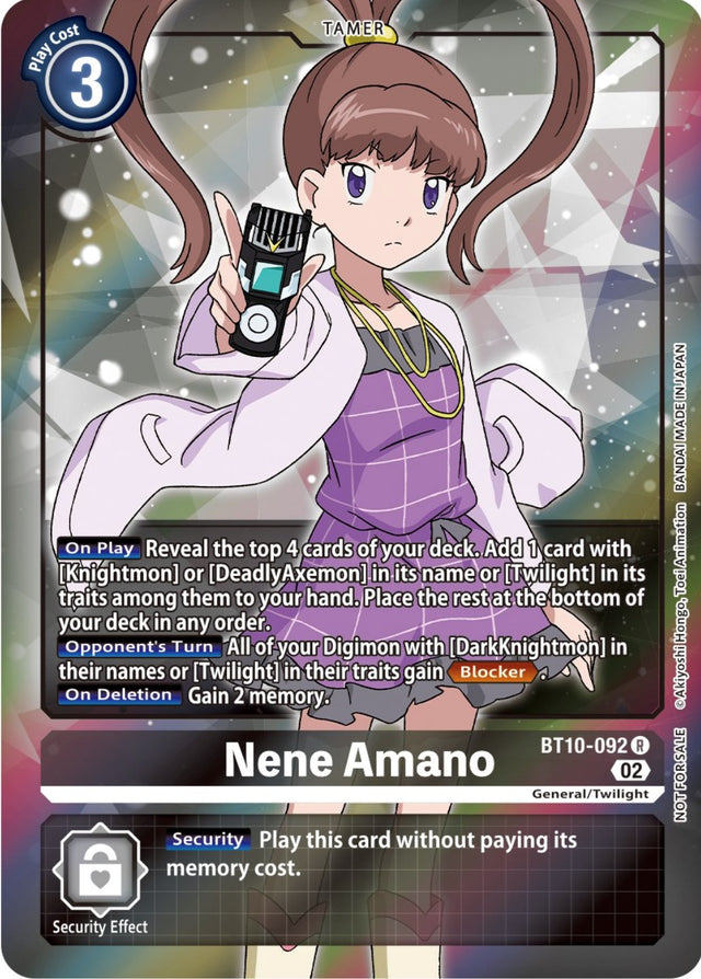 Nene Amano [BT10-092] (Box Topper) [Xros Encounter] - PCA Designer Toys