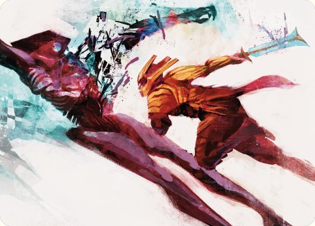Hexgold Slash Art Card [Phyrexia: All Will Be One Art Series] - PCA Designer Toys
