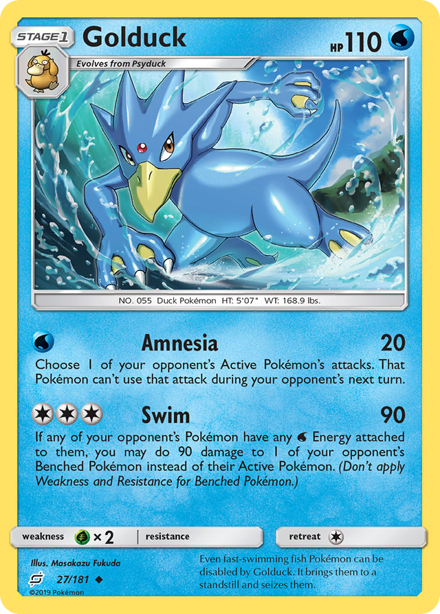 Golduck (27/181) [Sun & Moon: Team Up] - PCA Designer Toys