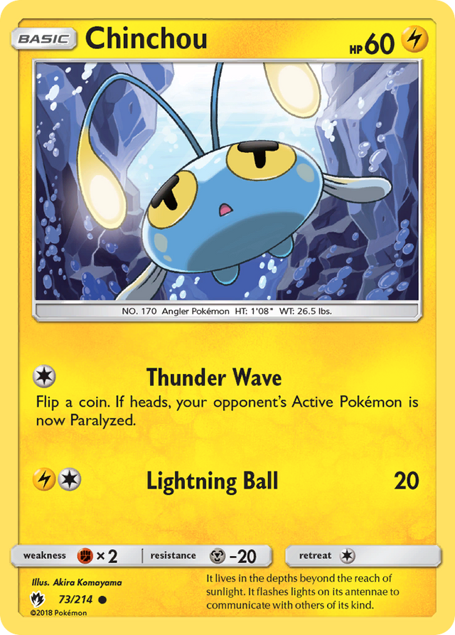 Chinchou (73/214) [Sun & Moon: Lost Thunder] - PCA Designer Toys