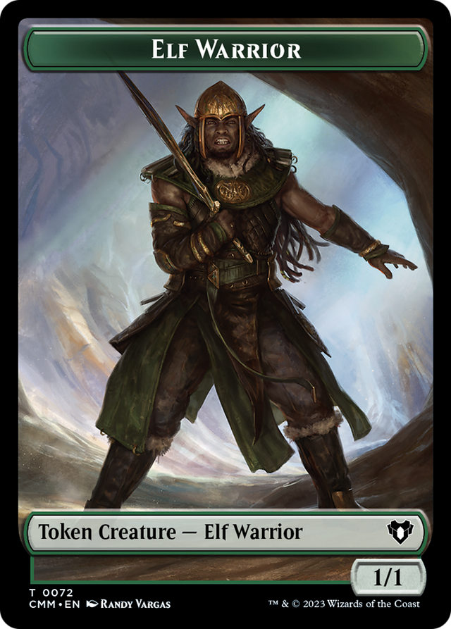 Elf Warrior // Cleric Double-Sided Token [Commander Masters Tokens] - PCA Designer Toys