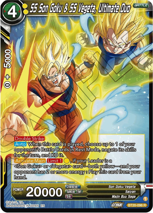 SS Son Goku & SS Vegeta, Ultimate Duo (BT20-096) [Power Absorbed] - PCA Designer Toys