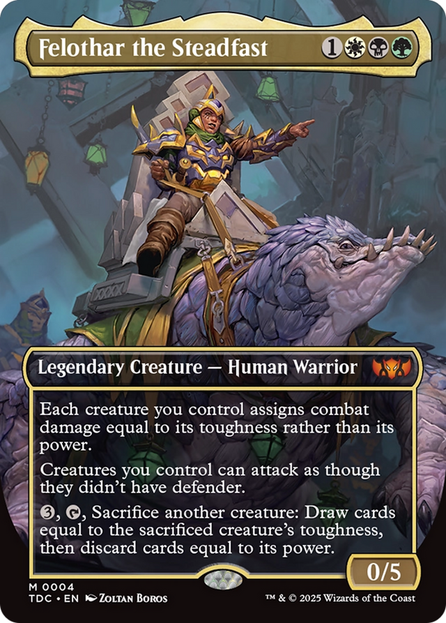 Felothar the Steadfast (Borderless) [Tarkir: Dragonstorm Commander] - PCA Designer Toys