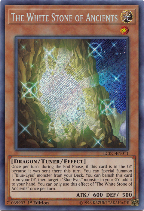 The White Stone of Ancients [LCKC-EN011] Secret Rare - PCA Designer Toys