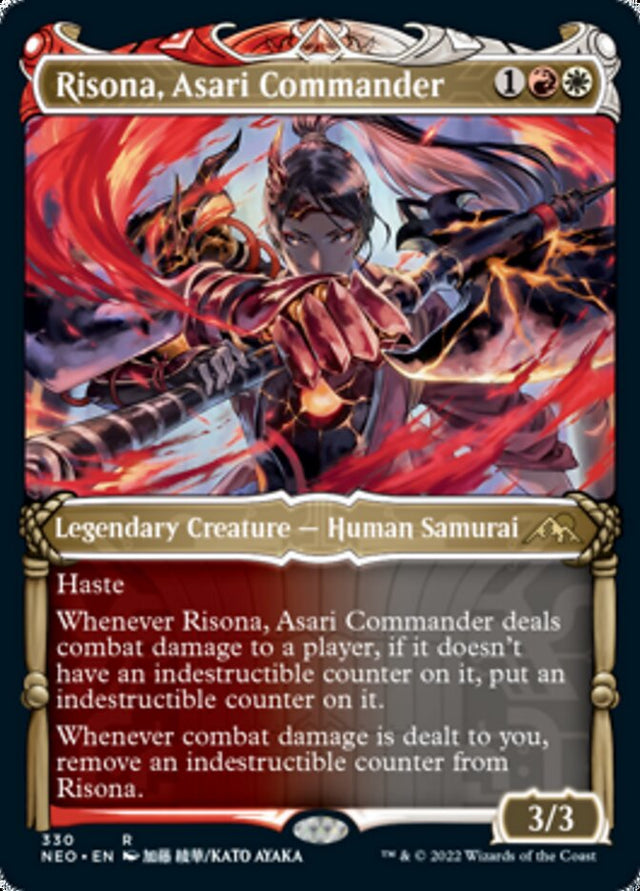 Risona, Asari Commander (Showcase Samurai) [Kamigawa: Neon Dynasty] - PCA Designer Toys