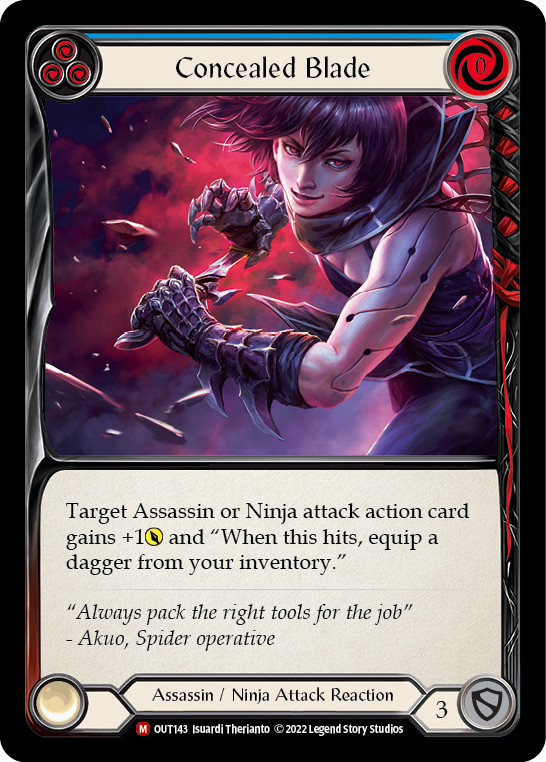 Concealed Blade [OUT143] (Outsiders)  Rainbow Foil - PCA Designer Toys