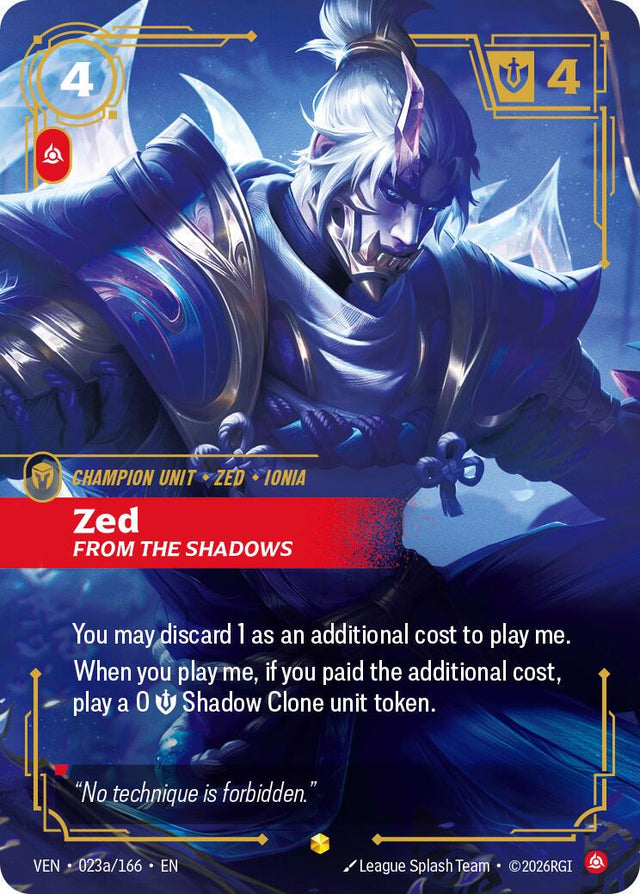 Zed, From the Shadows [Alternate Art Foil] #23
