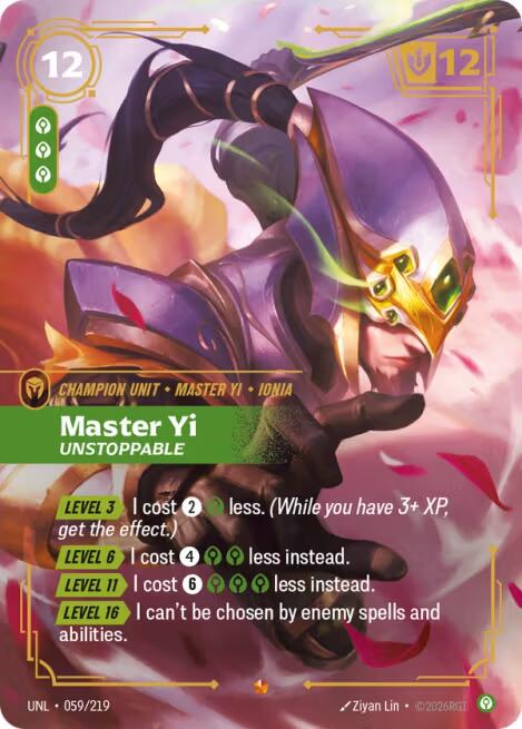 Master Yi - Unstoppable [Foil] #59