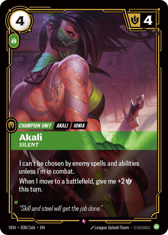 Akali, Silent [Foil] #38