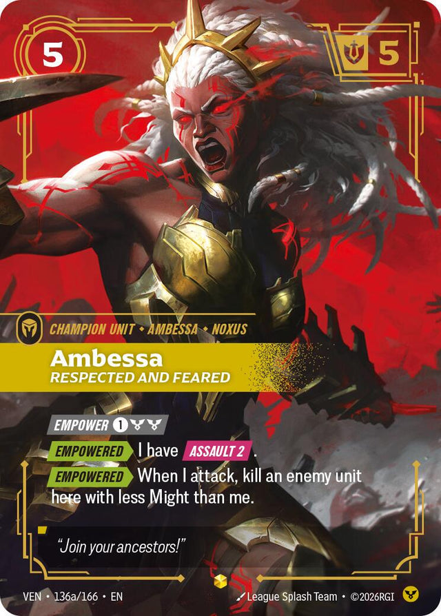 Ambessa, Respected and Feared [Alternate Art] #136