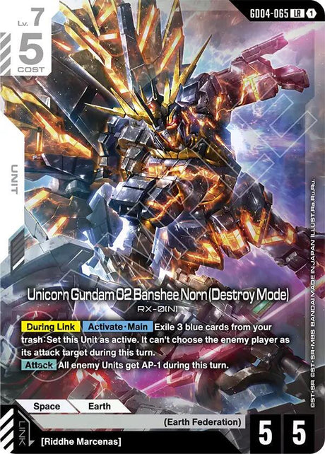 Unicorn Gundam 02 Banshee Norn: Destroy Mode [Holo] #GD04-065