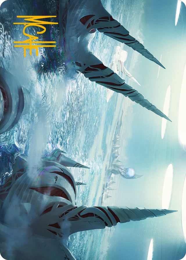Seachrome Coast Art Card (Gold-Stamped Signature) [Phyrexia: All Will Be One Art Series] - PCA Designer Toys