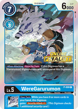 WereGarurumon [P-008] (Online Regional - Finalist) [Promotional Cards]