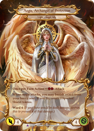 Figment of Protection // Aegis, Archangel of Protection (Marvel) [DTD007] (Dusk Till Dawn)  Cold Foil - PCA Designer Toys