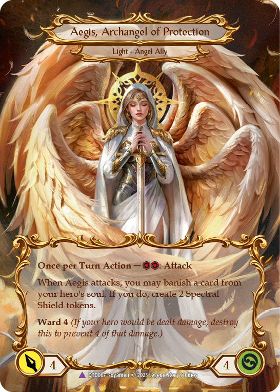 Figment of Protection // Aegis, Archangel of Protection (Marvel) [DTD007] (Dusk Till Dawn)  Cold Foil - PCA Designer Toys