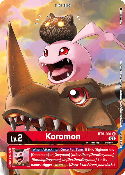 Koromon [BT5-001] (Premier Event) [Battle of Omni Promos] - PCA Designer Toys