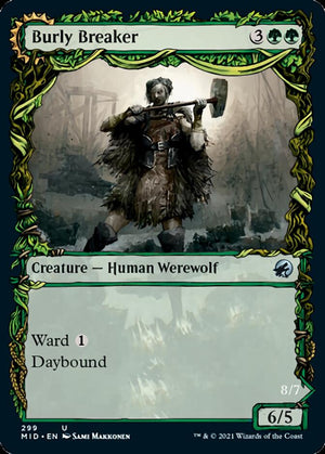 Burly Breaker // Dire-Strain Demolisher (Showcase Equinox) [Innistrad: Midnight Hunt] - PCA Designer Toys