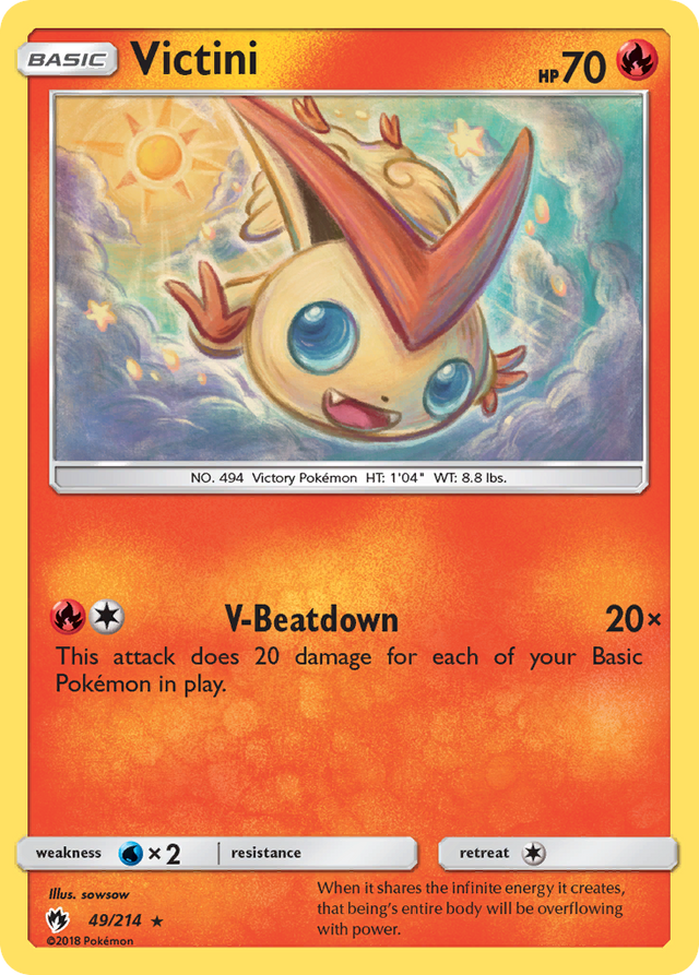 Victini (49/214) [Sun & Moon: Lost Thunder] - PCA Designer Toys