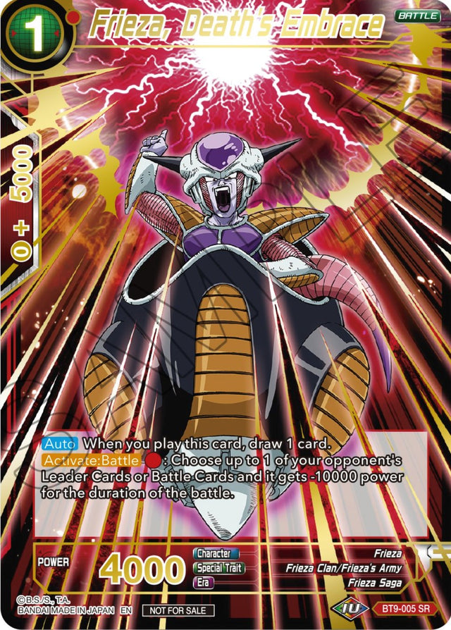 Frieza, Death's Embrace (BT9-005) [Tournament Promotion Cards] - PCA Designer Toys