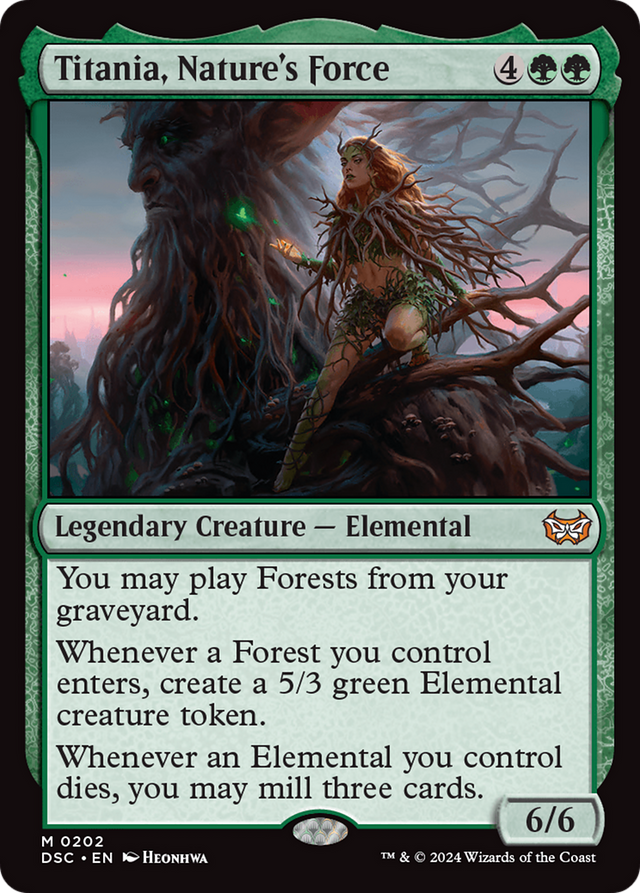 Titania, Nature's Force [Duskmourn: House of Horror Commander] - PCA Designer Toys