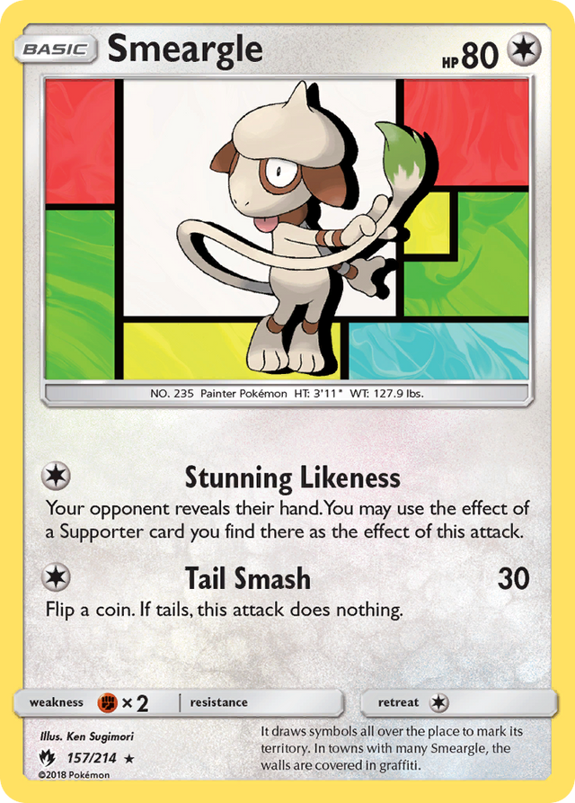 Smeargle (157/214) [Sun & Moon: Lost Thunder] - PCA Designer Toys