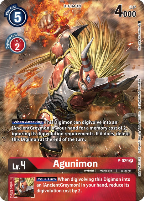 Agunimon [P-029] (2nd Anniversary Frontier Card) [Promotional Cards] - PCA Designer Toys