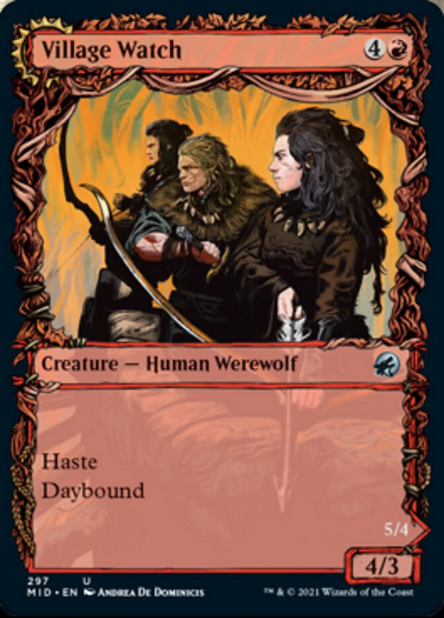Village Watch // Village Reavers (Showcase Equinox) [Innistrad: Midnight Hunt] - PCA Designer Toys