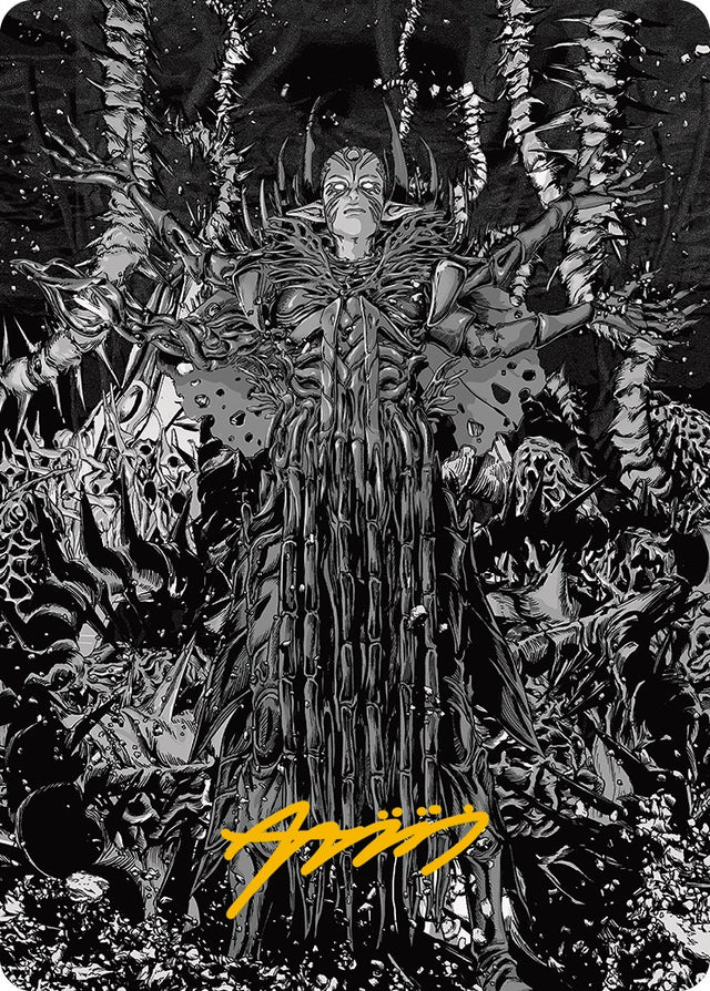 Nissa, Ascended Animist Art Card (Gold-Stamped Signature) [Phyrexia: All Will Be One Art Series] - PCA Designer Toys