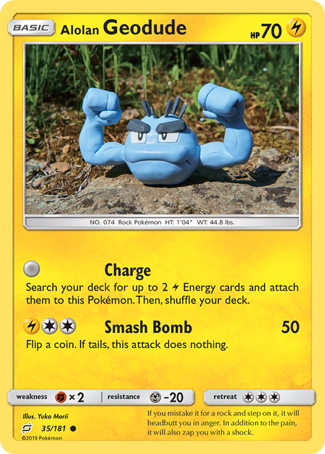 Alolan Geodude (35/181) [Sun & Moon: Team Up] - PCA Designer Toys