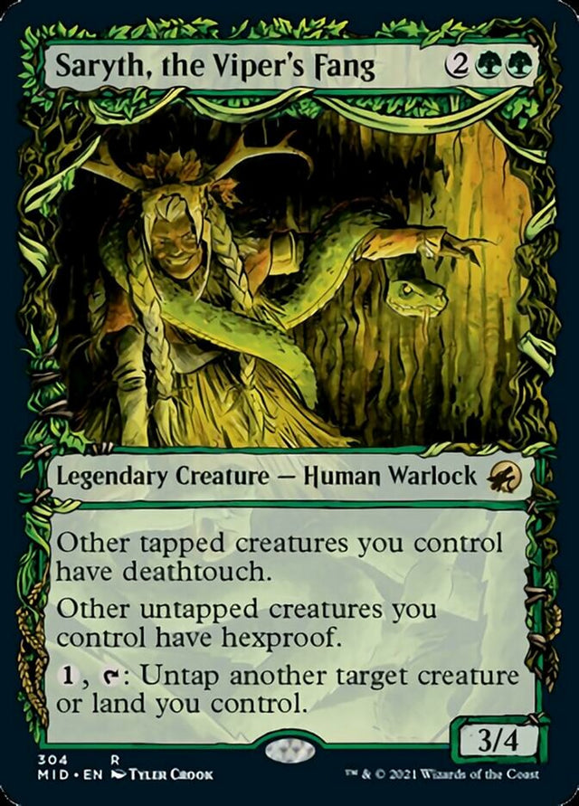 Saryth, the Viper's Fang (Showcase Equinox) [Innistrad: Midnight Hunt] - PCA Designer Toys