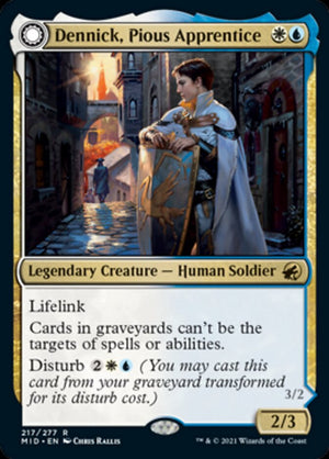 Dennick, Pious Apprentice // Dennick, Pious Apparition [Innistrad: Midnight Hunt] - PCA Designer Toys