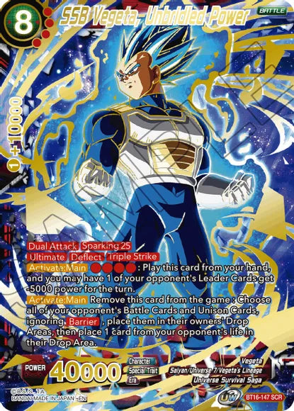 SSB Vegeta, Unbridled Power (BT16-147) [Realm of the Gods] - PCA Designer Toys