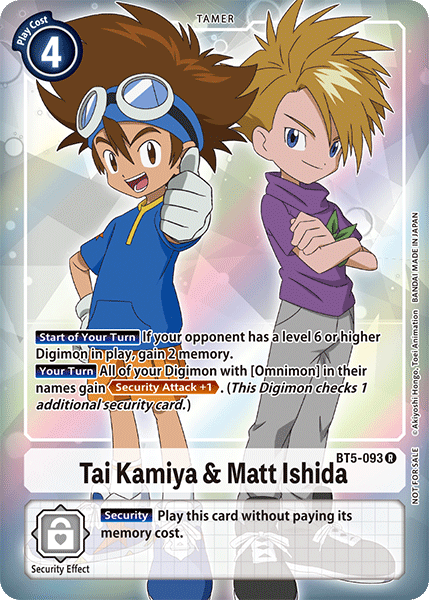 Tai Kamiya & Matt Ishida [BT5-093] (Buy-A-Box Promo) [Battle of Omni Promos] - PCA Designer Toys