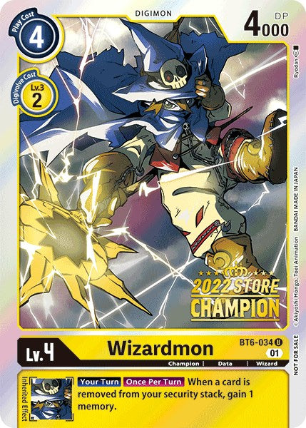 Wizardmon [BT6-034] (2022 Store Champion) [Double Diamond Promos] - PCA Designer Toys