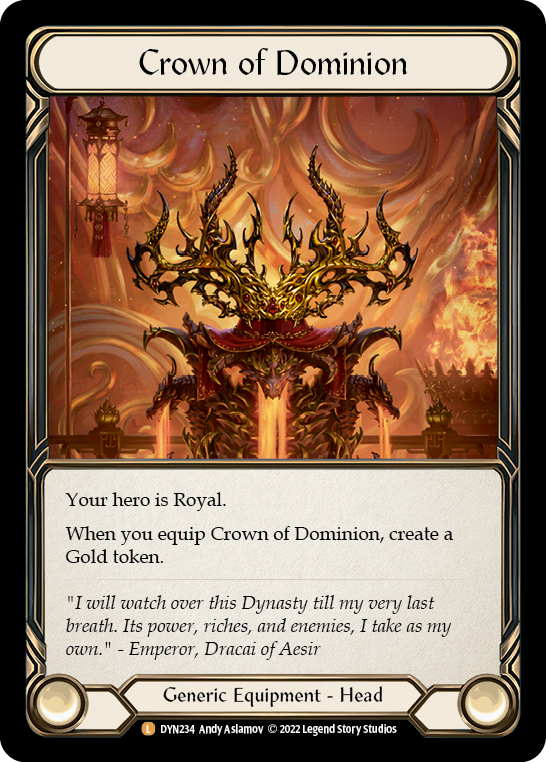 Crown of Dominion [DYN234] (Dynasty)  Cold Foil - PCA Designer Toys