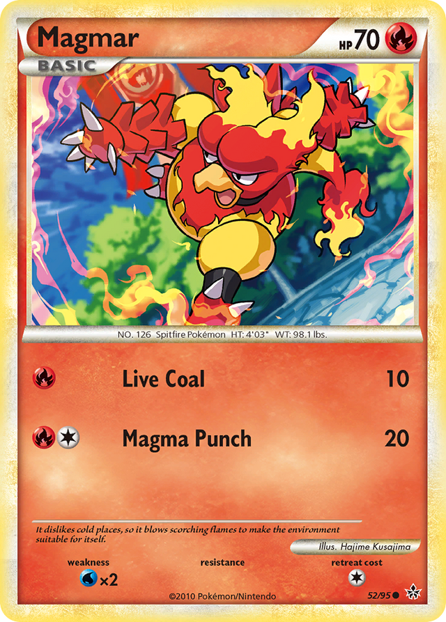Magmar (52/95) [HeartGold & SoulSilver: Unleashed] - PCA Designer Toys