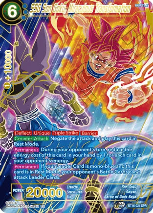 SSG Son Goku, Miraculous Transformation (SPR) (BT16-024) [Realm of the Gods] - PCA Designer Toys